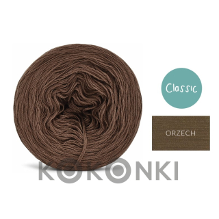 Klubíčko KOKONKI Classic Mono jednobarevný - ořech 4 nitky 250m