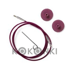 Výměnné lanko Knit Pro fialové 60cm