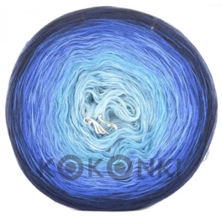 Klubíčko KOKONKI CLASSIC A428 Navy / safír / modrá / azurová / světle modrá 4 nitka 1400m