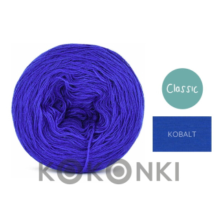Klubíčko KOKONKI Classic Mono jednobarevný - kobalt 3 nitky 250m