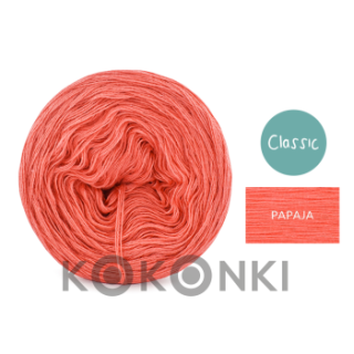 Klubíčko KOKONKI Classic Mono jednobarevný - papája 3 nitky 250m
