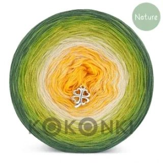 Klubíčko KOKONKI Nature NT07 jedle/pesto/avokado/bezová/kurkuma 3 nitky 1500m