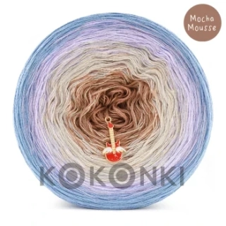 Klubíčko KOKONKI Nature NT033 Mocha Mousse 3 nitky 1500m