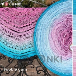Klubíčko KOKONKI Nature NT078 Bubble gum 3 nitky 1500