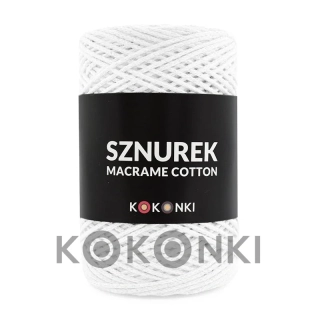 Šňůry KOKONKI MACRAME Cotton 2mm /200m /bílá
