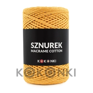 Šňůry KOKONKI MACRAME Cotton 2mm /200m /hořčice