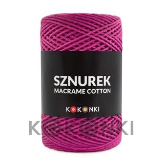 Šňůry KOKONKI MACRAME Cotton 2mm /200m /pivoňka
