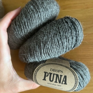 Příze Drops Puna 05 tm.šedá