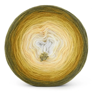 Klubíčko KOKONKI Merino 837 - Guacamole/hořčičná/zlatá/žlutá/krémová 3 nitky 1500m