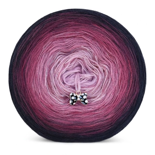 Klubíčko KOKONKI Merino 838 - Havraní/červená řepa/rybízová zmrzlina/prachová růžová/světle růžová 3 nitky 1200m