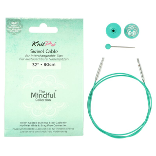 KnitPro Mindful otočné bezpaměťové lanko 80 cm