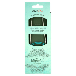 Pevné jehlice Knit Pro Mindful 3,25mm 80cm